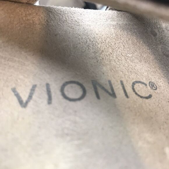 Vionic Amber Strappy Sandal Women's 7 Black Floral Faux Snakeskin Hook & Loop - Picture 13 of 13